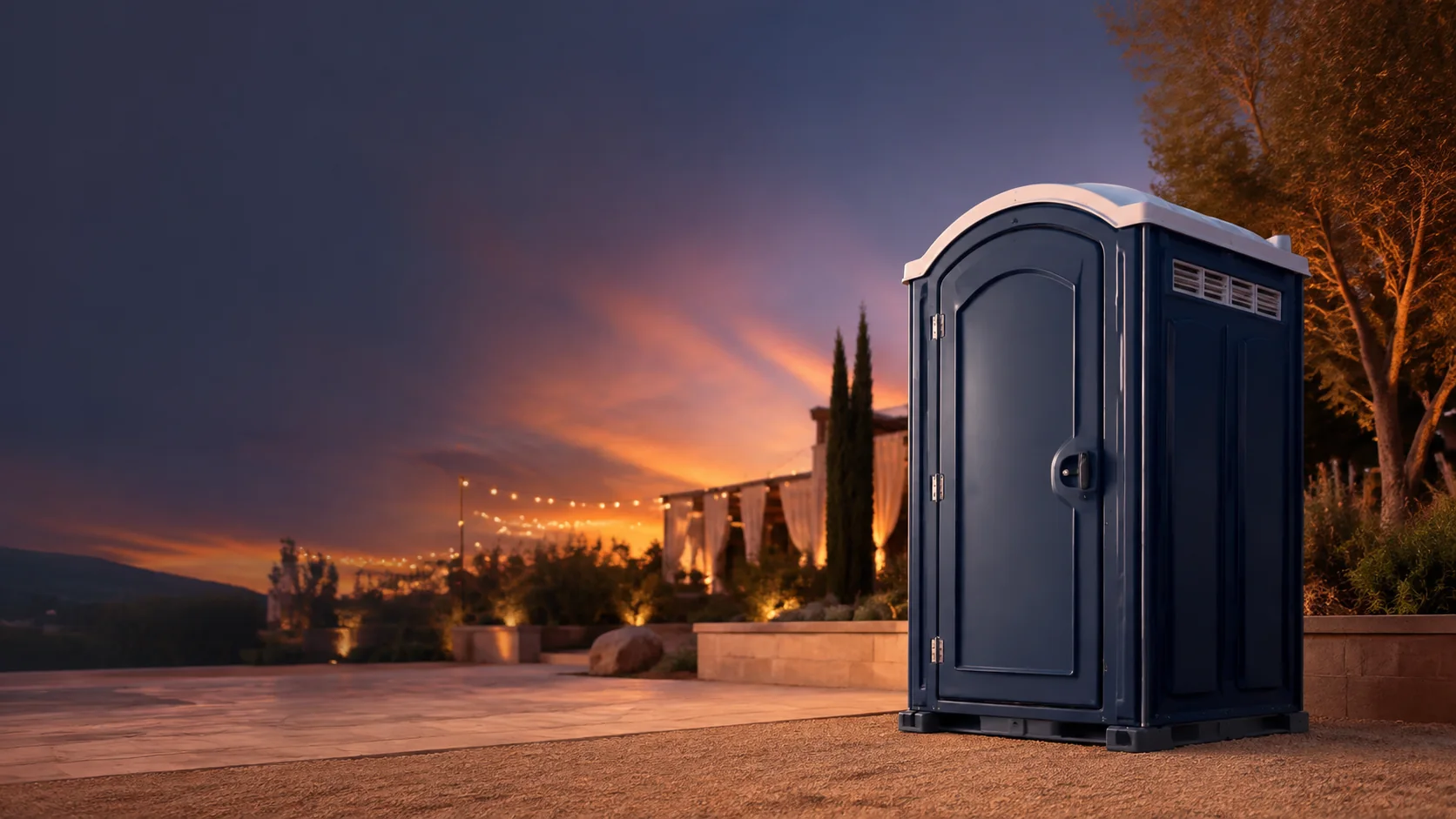 Portable restroom shown for rental planning in Murray, UT